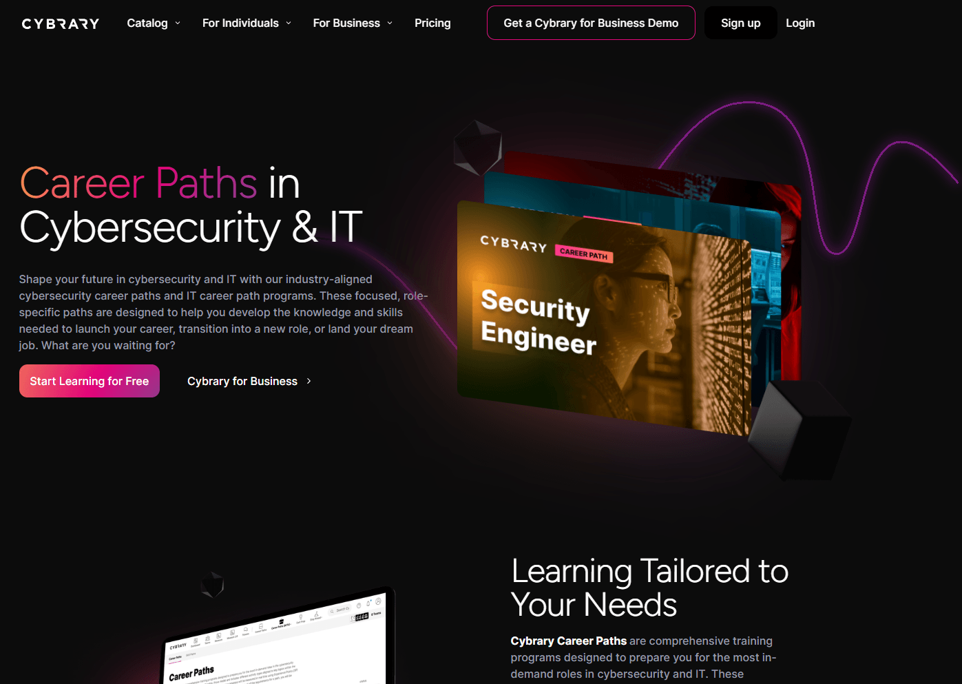 Cybrary platform screenshot