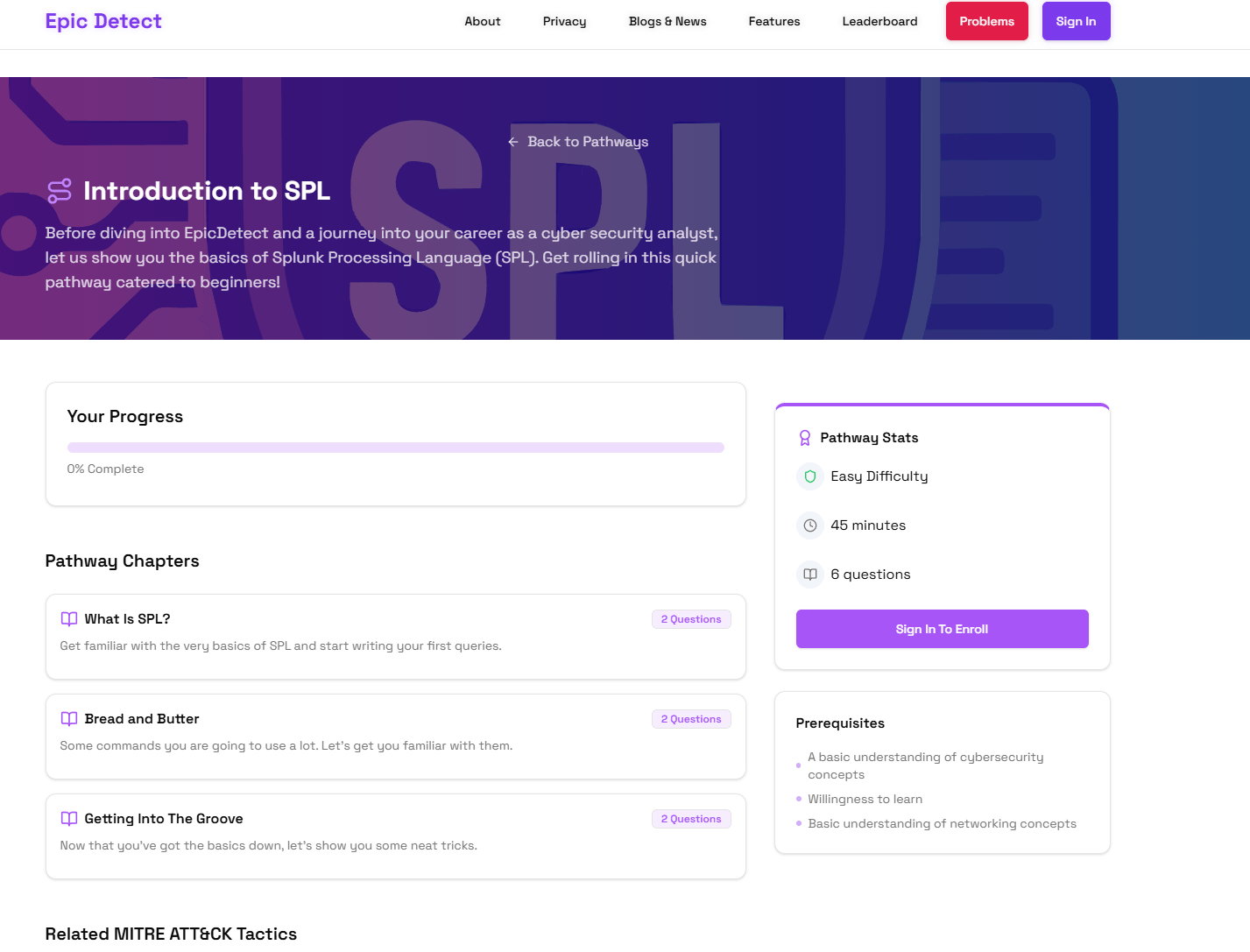 EpicDetect platform screenshot